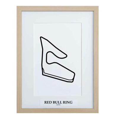 Formule 1 Circuit Red Bull Ring Oostenrijk 3D Print - Hout