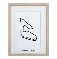Formule 1 Circuit Red Bull Ring Oostenrijk 3D Print - Hout