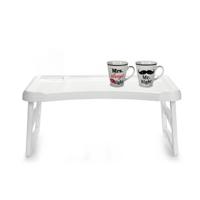 Bedtafel en Koffiebeker set - Mr Right en Mrs Always Right - Valentijn cadeautje voor hem / haar