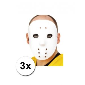 3 ijshockey maskers