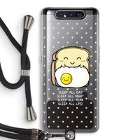 Sleep All Day: Samsung Galaxy A80 Transparant Hoesje met koord