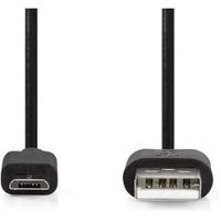 USB-Kabel | USB 2.0 | USB-A Male | USB Micro-B Male | 10 W | 480 Mbps | Vernikkeld | 3.00 m | Rond |