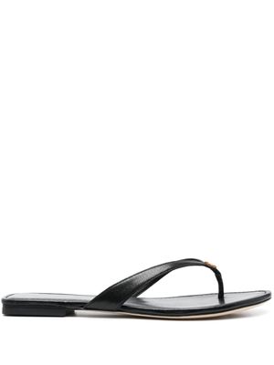 Tory Burch tongs Classic en cuir - Noir
