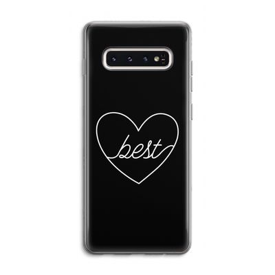 Best heart black: Samsung Galaxy S10 4G Transparant Hoesje