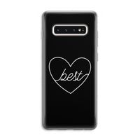 Best heart black: Samsung Galaxy S10 4G Transparant Hoesje
