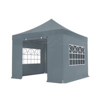 Easy up 3x3m grijs 30mm (aluminium buizen) semi prof partytent opvouwbaar