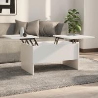 Salontafel 80x50x42,5 cm bewerkt hout wit