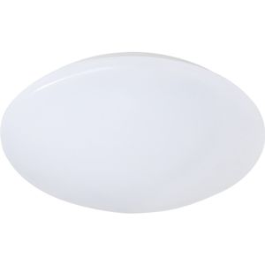 LED Plafondlamp - Badkamerlamp - Trion Puta - Opbouw Rond 12W - Spatwaterdicht IP44 - Warm Wit 3000K - Mat Wit Kunststof