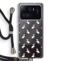 Eenhoorns overal: Xiaomi Mi 11 Ultra Transparant Hoesje met koord