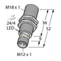 Turck Inductieve sensor Vlak PNP, NO BI8-M18-AP6X-H1141