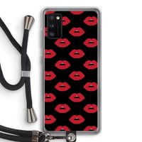 Lips: Samsung Galaxy A41 Transparant Hoesje met koord