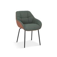 Stoel Dundee Groen-Cognac - Set van 2