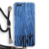 Blauwe nerven: Honor 10 Transparant Hoesje met koord
