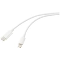 Renkforce USB-kabel USB 2.0 USB-C stekker, Apple Lightning stekker 2.00 m Wit (bevroren) RF-5724080 - thumbnail