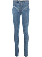 Mugler jean Spiral à coupe skinny - Bleu