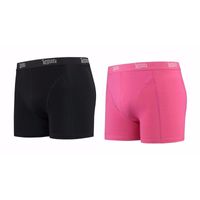 Lemon and Soda boxershorts 2-pak zwart en roze 2XL XXL  - - thumbnail