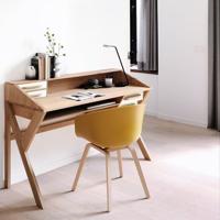 Ethnicraft Bureau 'Origami' Geolied Eikenhout, 135 x 55cm, kleur Naturel/Crème
