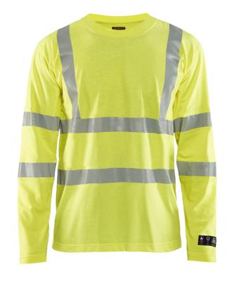 Blåkläder Multinorm T-Shirt lange mouw 34811761 | High-Vis Geel | Maat 4XL - 7330509725832