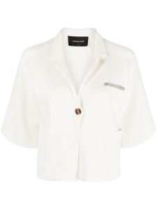 Fabiana Filippi veste crop à boutonnière - Blanc