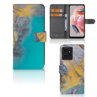 Xiaomi Redmi Note 12 4G Bookcase Marble Blue Gold