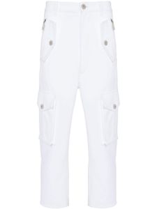 Balmain pantalon court à poches cargo - Blanc