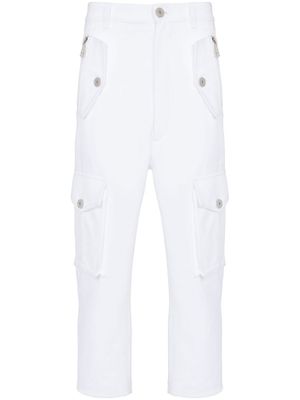 Balmain pantalon court à poches cargo - Blanc