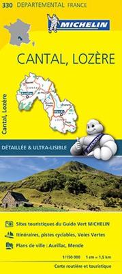 Wegenkaart - landkaart 330 Cantal - Lozere | Michelin Wegenkaart - landkaart 330 Cantal - Lozere | Michelin