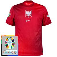 Polen Shirt Uit 2024-2025 + Euro 2024 Badges