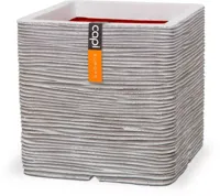 Capi nature rib nl plantenbak square 30x30x30 cm ivoor