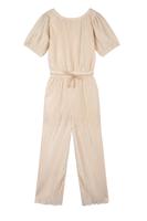 NoNo Zomer jumpsuit meisjes Licht goud - plissee - AOP - Sulai