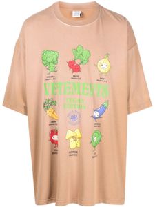 VETEMENTS t-shirt Vegan à logo imprimé - Marron