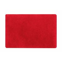 Spirella badkamer vloer kleedje/badmat tapijt - hoogpolig en luxe uitvoering - rood - 50 x 80 cm - Microfiber   -