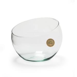 Bloemenvaas Bob - helder transparant - eco glas - D20 x H16 cm - bol vaas/lage schaal