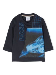 BOSS Kidswear haut à logo imprimé - Bleu