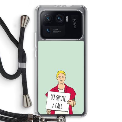 Gimme a call: Xiaomi Mi 11 Ultra Transparant Hoesje met koord