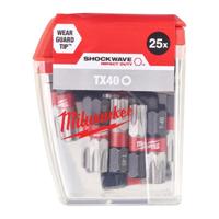 Milwaukee SHOCKWAVE™ IMPACT DUTY schroefbits TX40 x 25 mm VE=25 - 4932430889