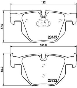 Remblokkenset, schijfrem BREMBO, u.a. für BMW