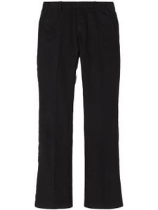 RE/DONE pressed-crease cotton-blend flared trousers - Noir