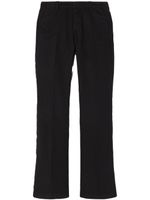 RE/DONE pressed-crease cotton-blend flared trousers - Noir - thumbnail