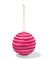 HEMA Kersthanger ⌀7cm vilt bal roze (roze)