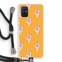 Rock: Samsung Galaxy A71 Transparant Hoesje met koord