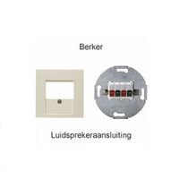 Berker luidspreker doos dubbel creme met inzetplaat