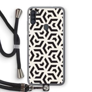 Crazy pattern: Samsung Galaxy A11 Transparant Hoesje met koord