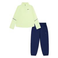 Nike Miler Trainingspak 1/4-Zip Kleuters Lichtgroen Donkerblauw Zilver