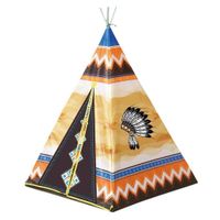 Speelgoed indianen wigwam tipi tent 130 cm - thumbnail