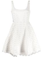 Philipp Plein robe Sangallo courte en cuir - Blanc