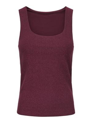 Only Onlea Glitter S/l 2-ways Top Jrs Noos Tops En Singlets Chocolate Truffle