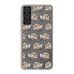 Slapende poes: Samsung Galaxy S21 FE Transparant Hoesje