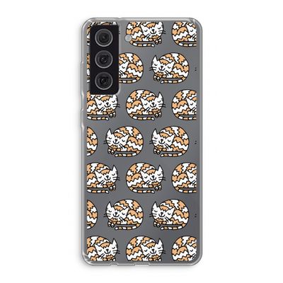 Slapende poes: Samsung Galaxy S21 FE Transparant Hoesje