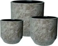 Terraliet bloempot 16x14cm bruin
